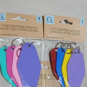Assorted Hotel Keychains - Multicolor Set